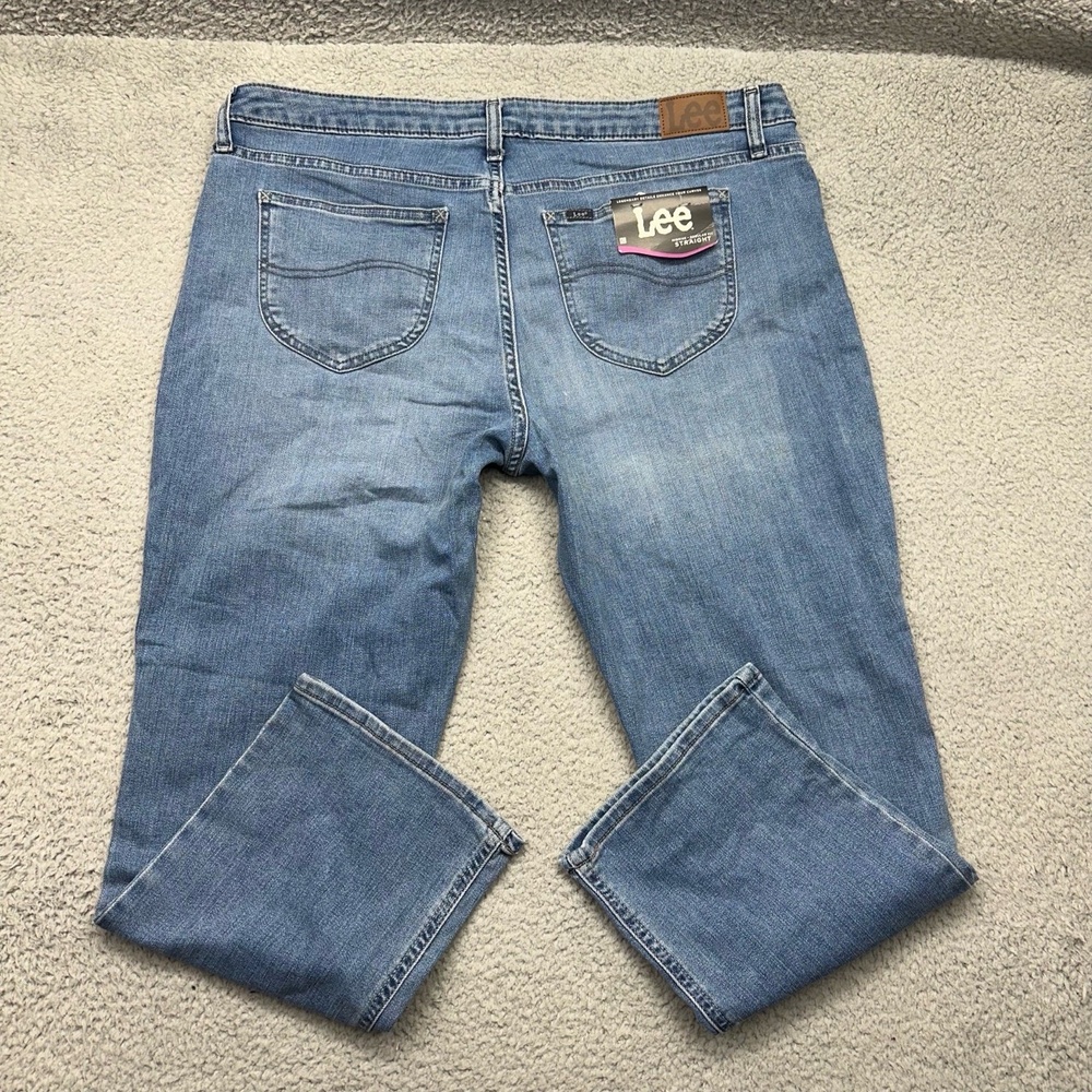 NWT Lee 101CMSEWS Womens 20P Midrise Regular Fit Straight Blue Jeans 1000157438‎